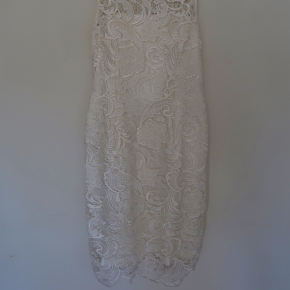 ADRIANNA PAPELL White Lace Sleeveless Dress - Picture 5 of 9
